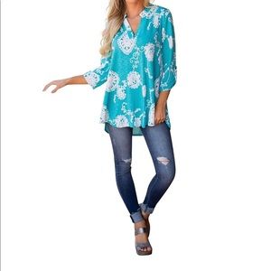 NEW Floral Print Bohemian Blouse